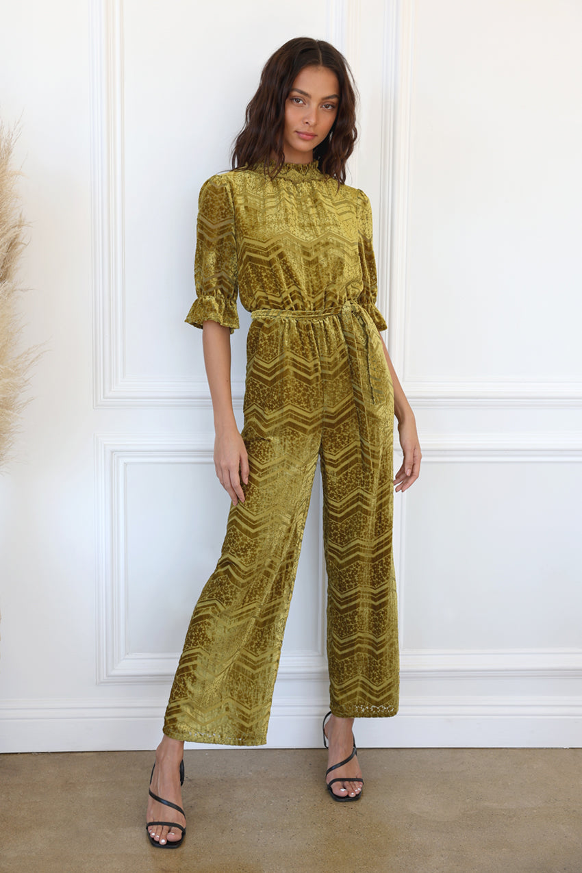 Adelyn rae store velvet jumpsuit