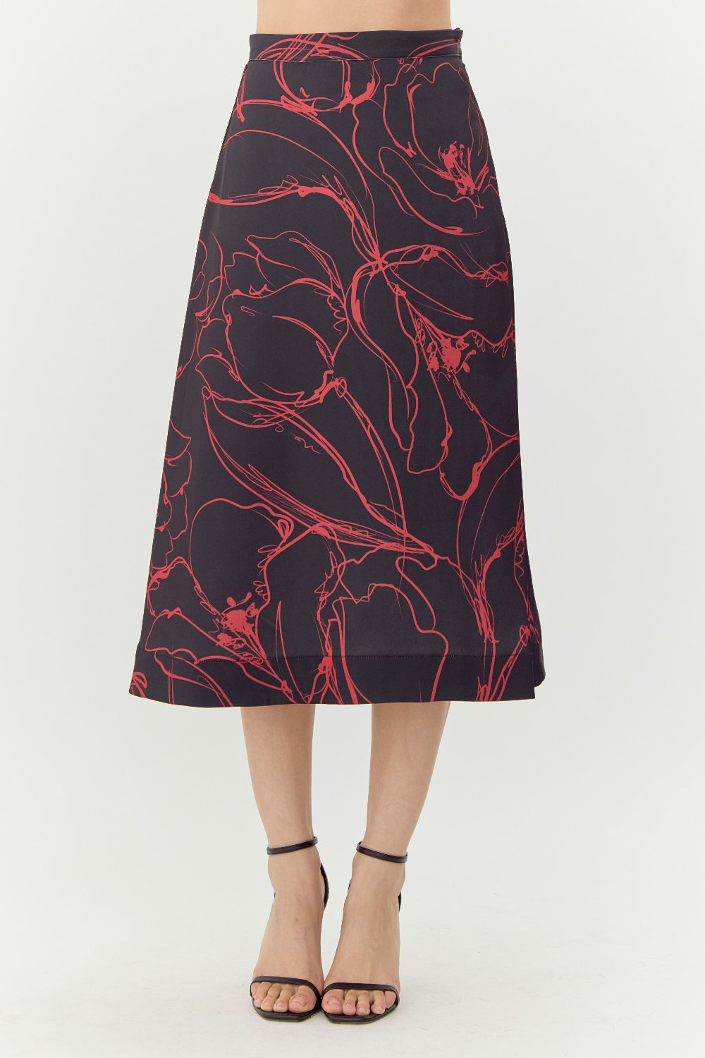 Reba Printed Midi Skirt