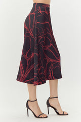 Reba Printed Midi Skirt