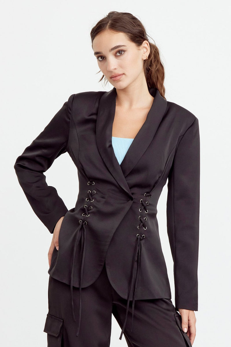 Garina Lace Up Blazer