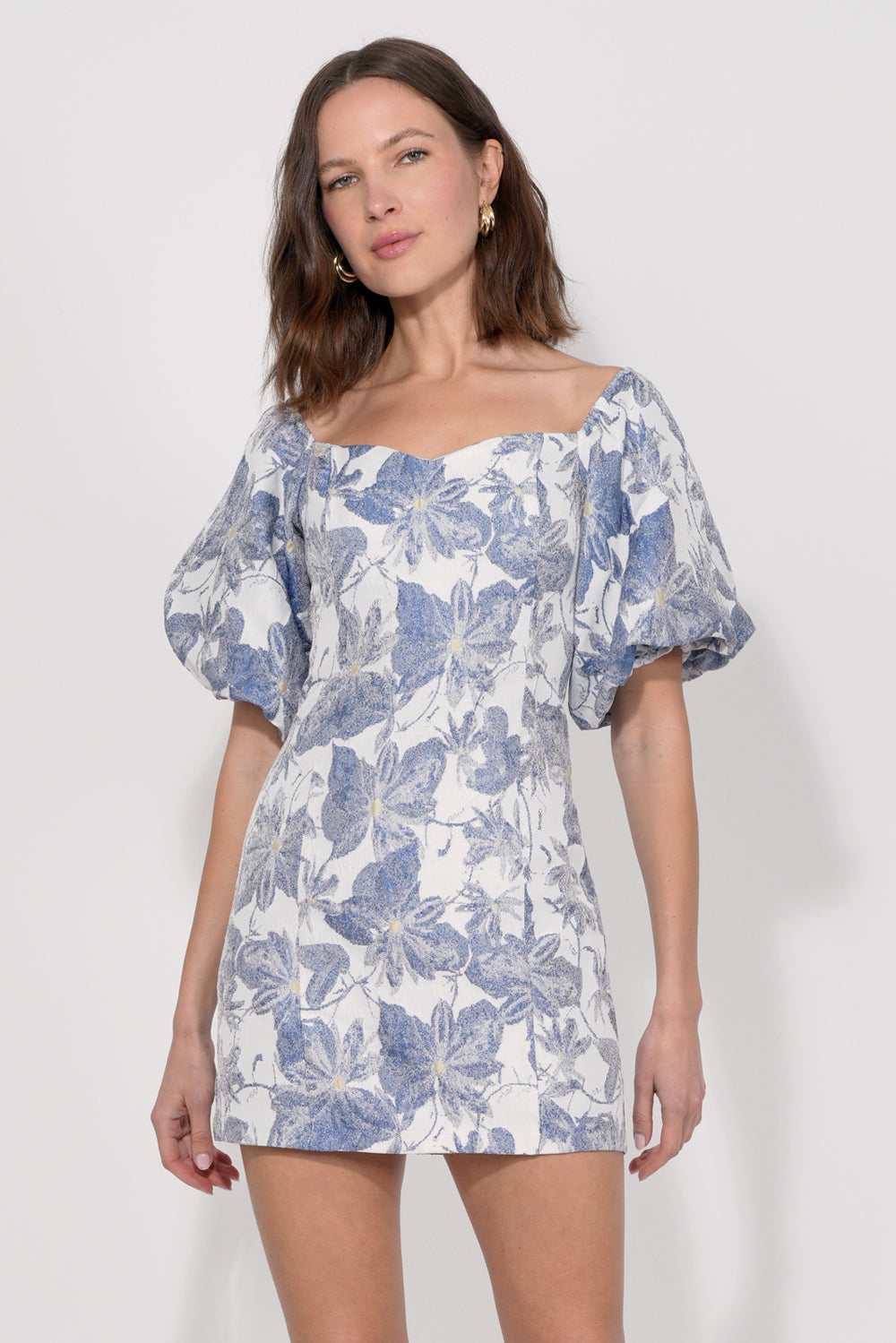 Kasia Jacquard Off Shoulder Mini Dress