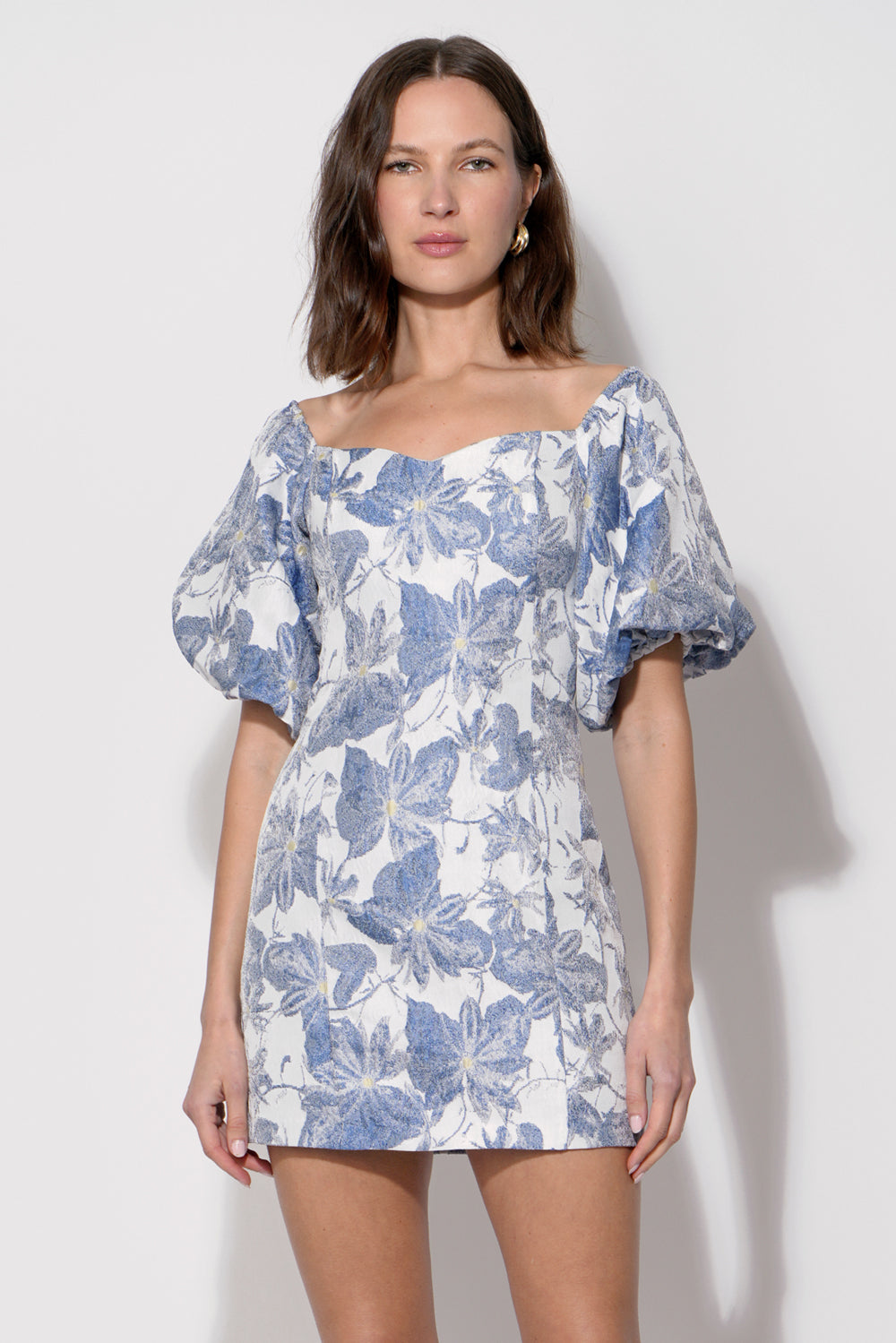 Kasia Jacquard Off Shoulder Mini Dress