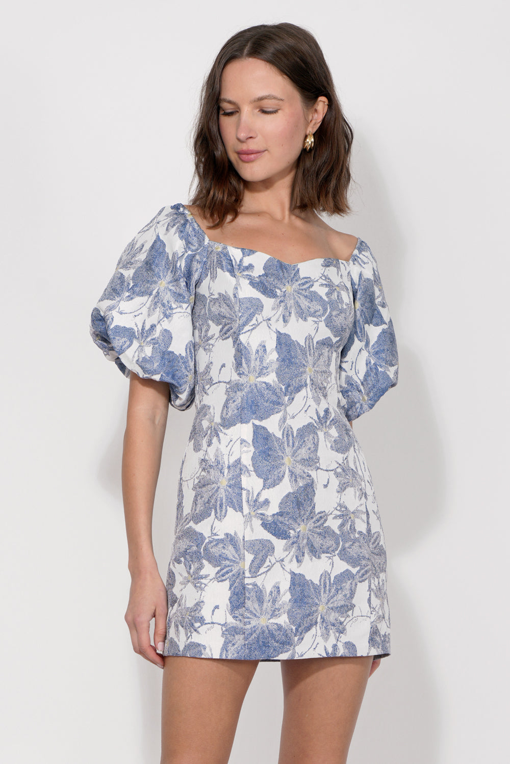 Kasia Jacquard Off Shoulder Mini Dress