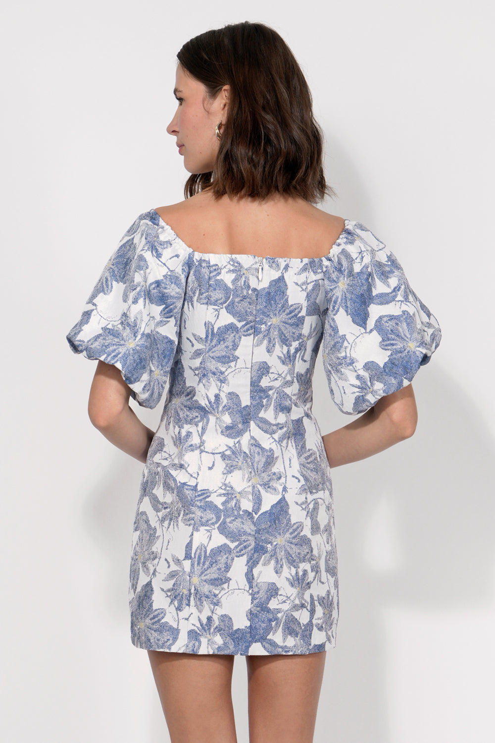 Kasia Jacquard Off Shoulder Mini Dress