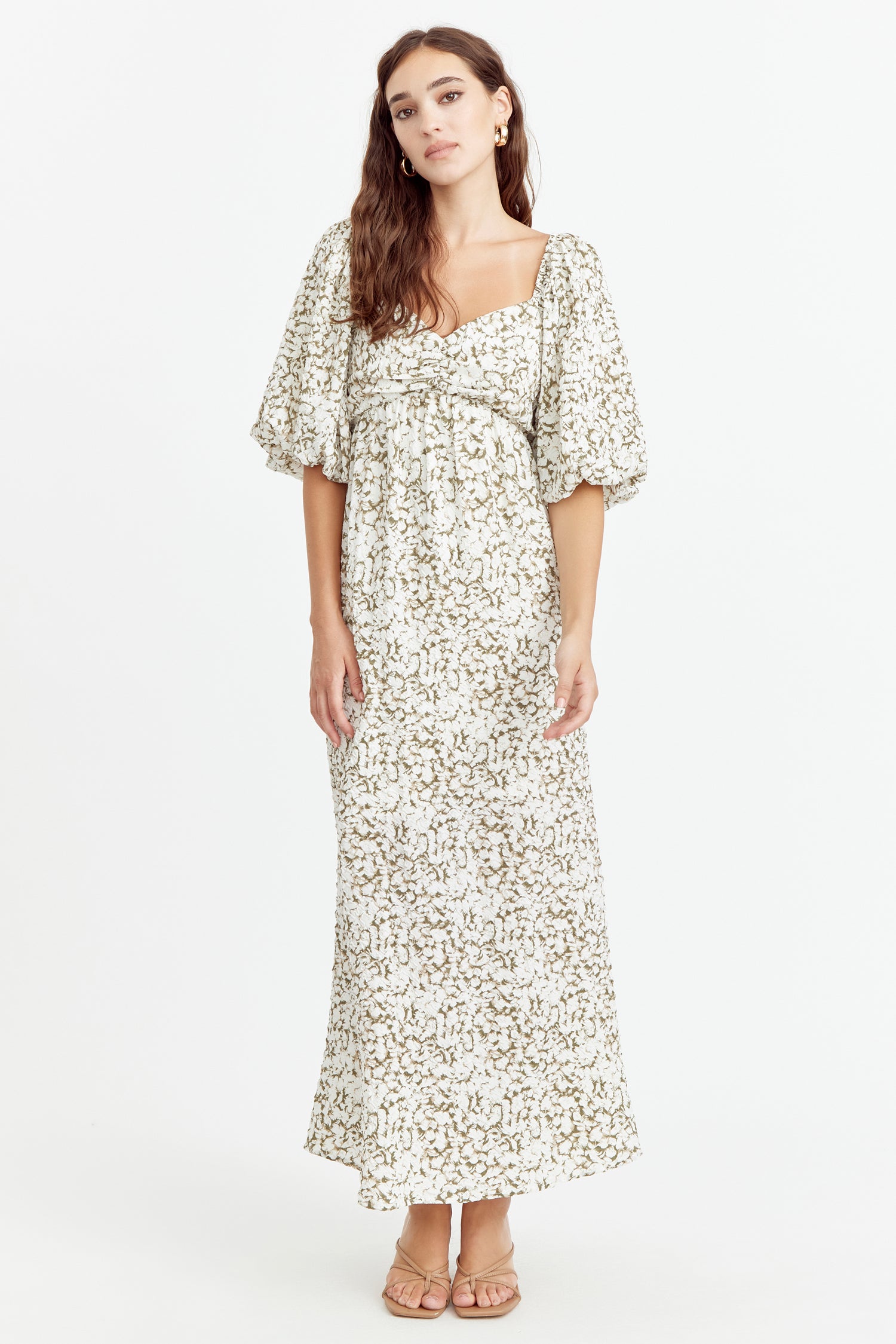 Neli Textured Midi Dress