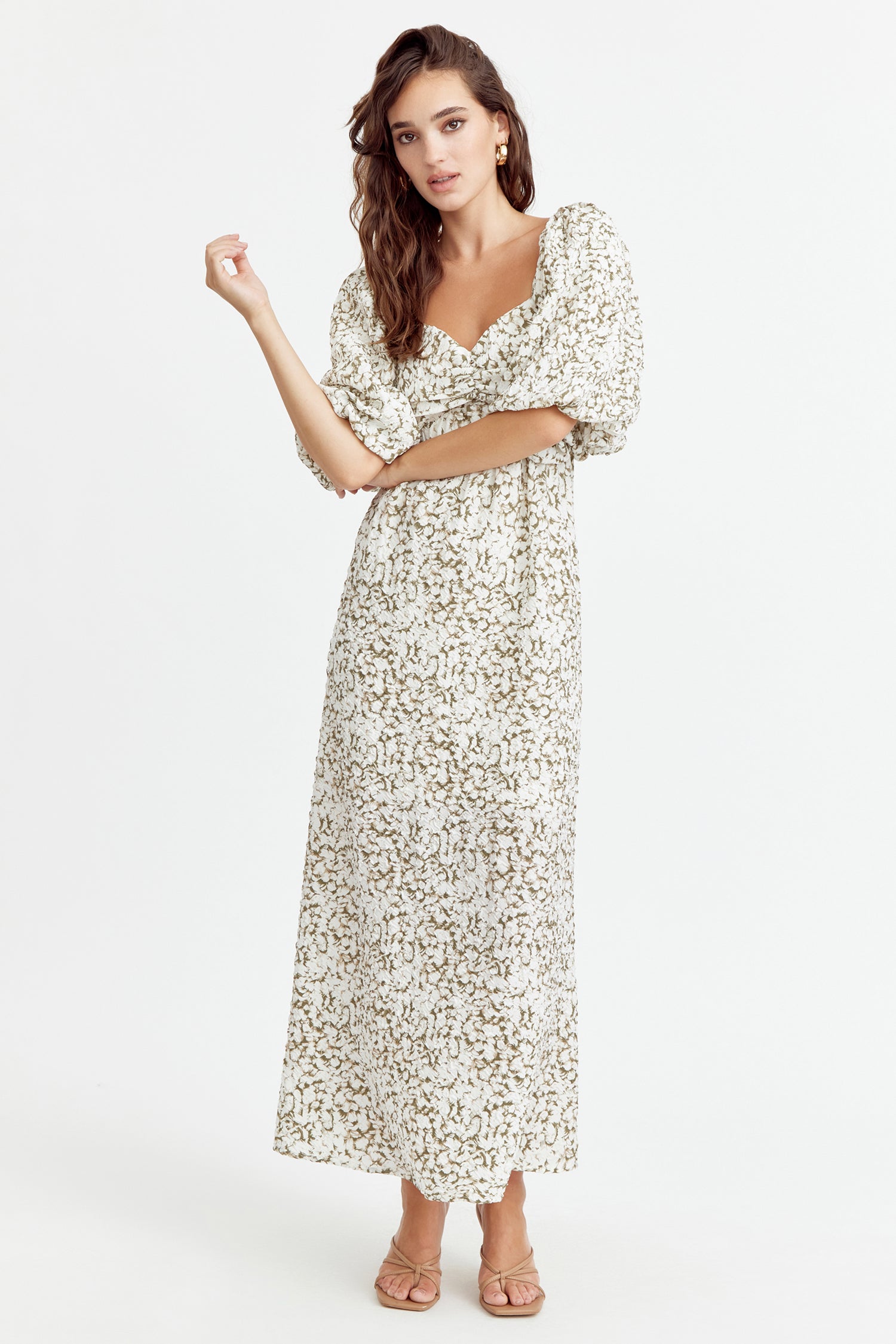 Neli Textured Midi Dress