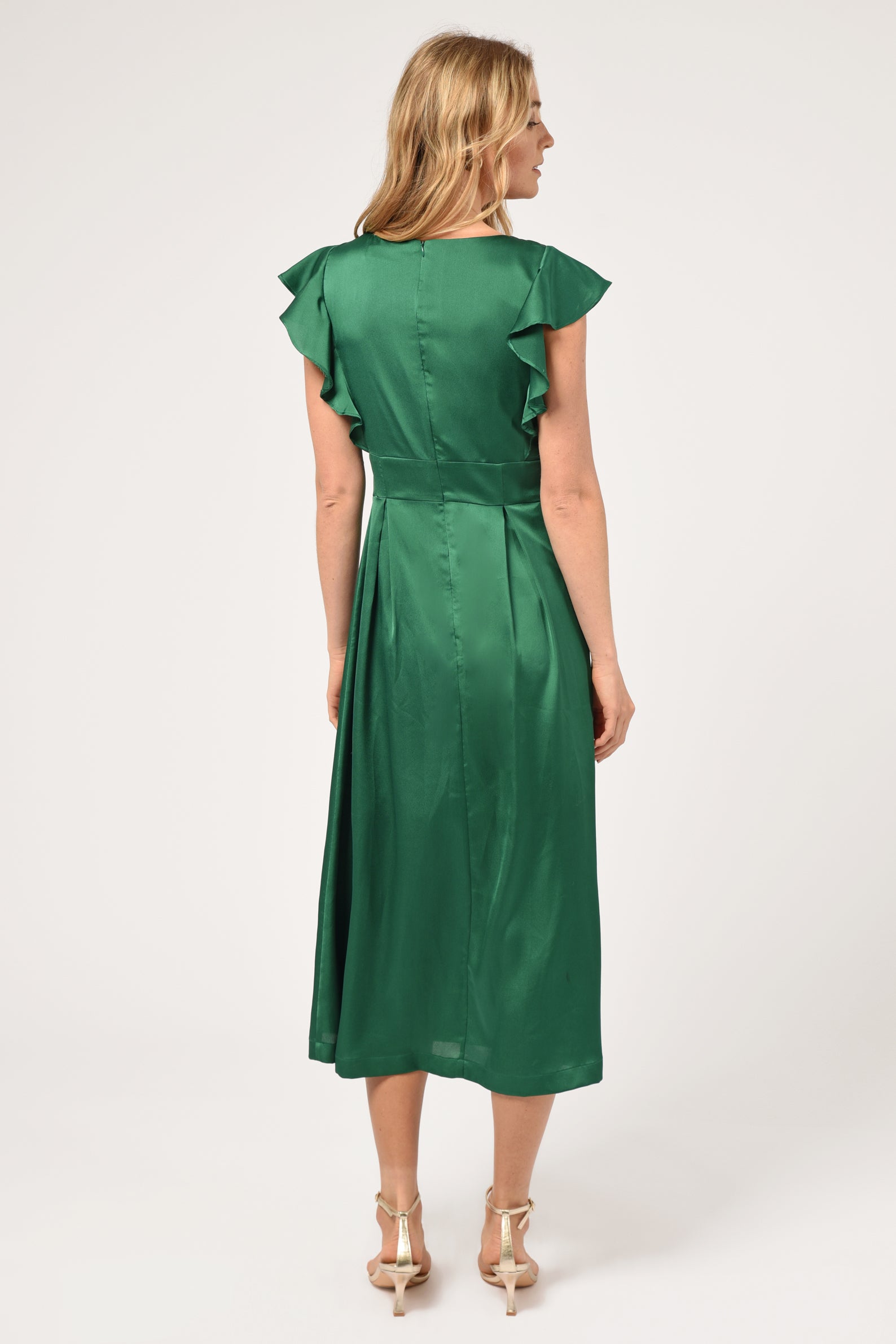 Diana Flutter Sleeve Midi Dress | Adelyn Rae
