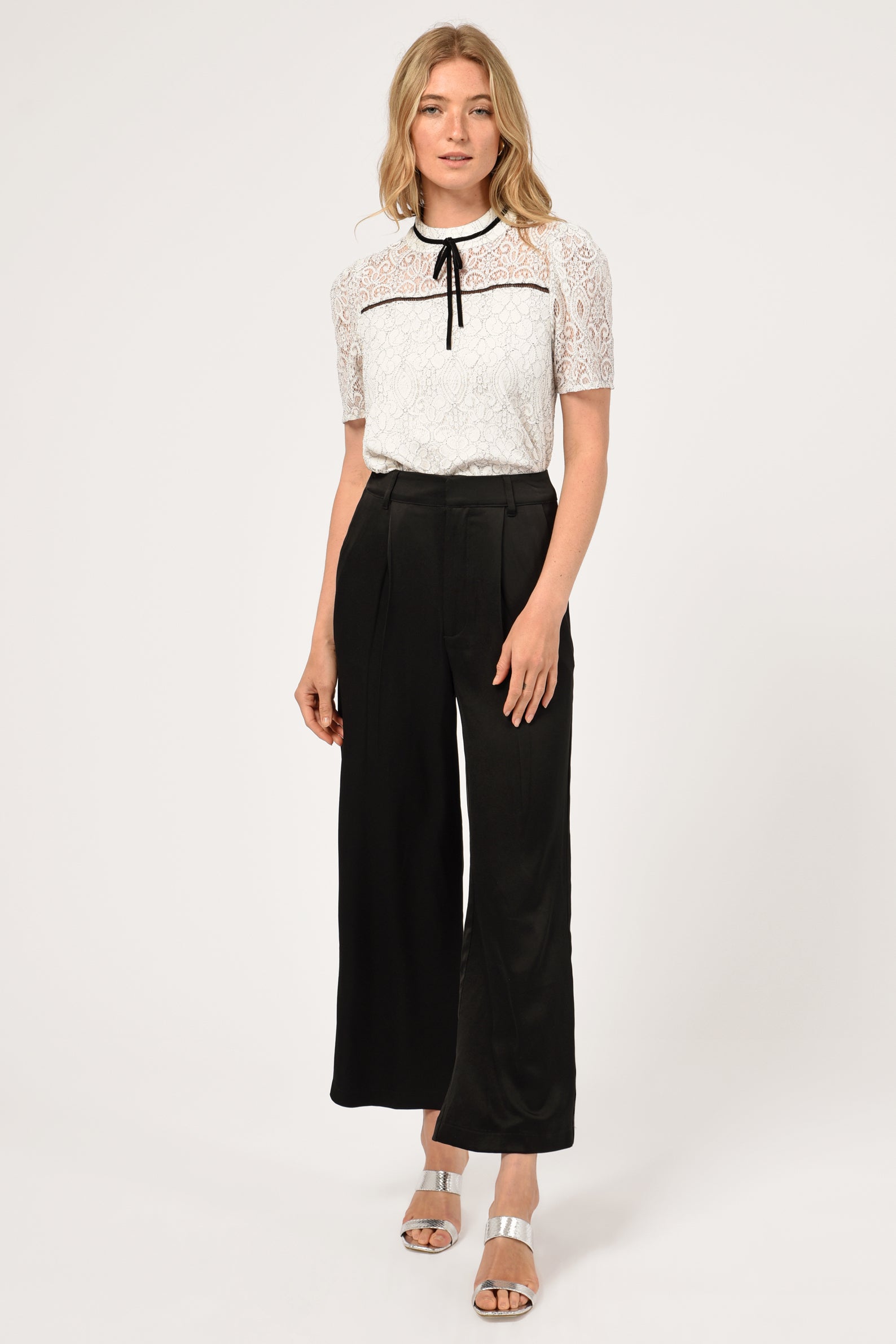 Lucia Pleat Front Wide Leg Trousers