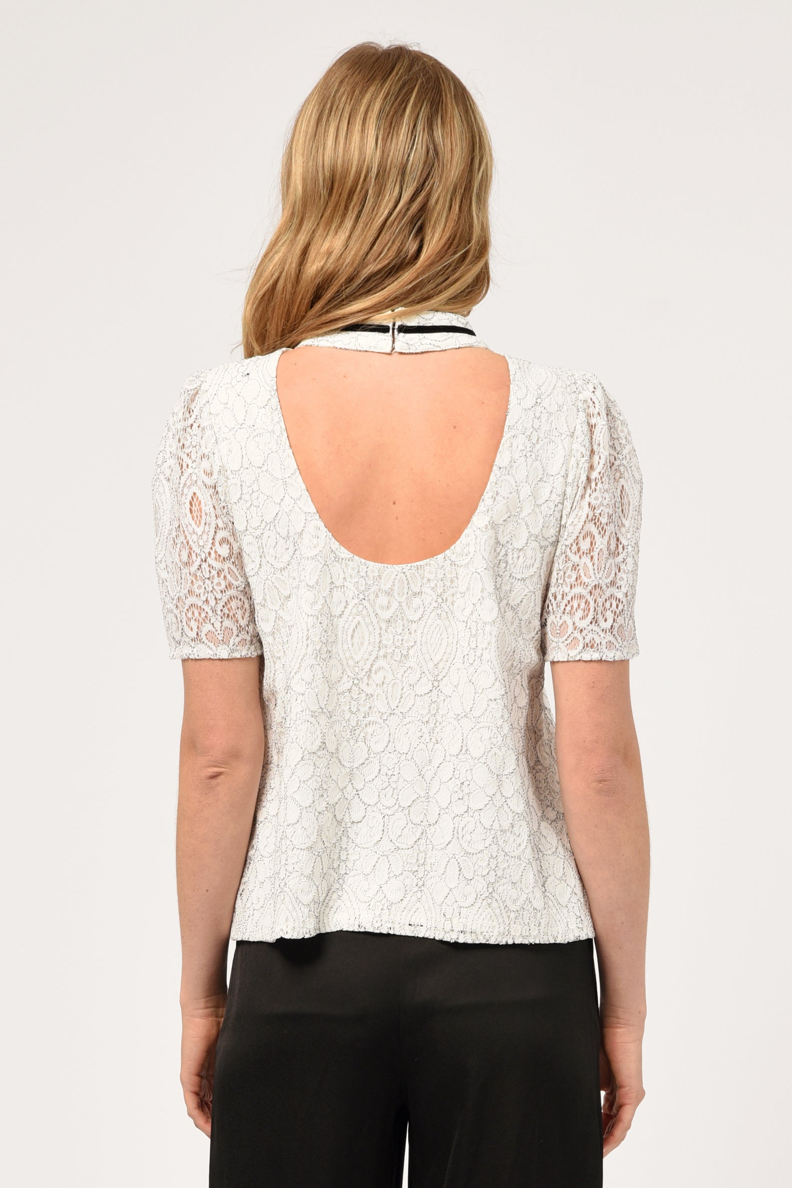 Nelli Puff Sleeve Lace Top