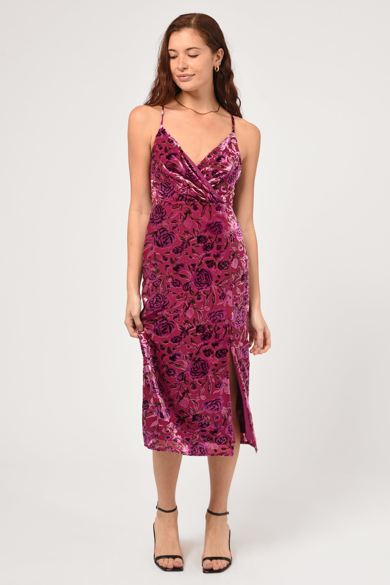 Prima Velvet Burnout Slip Dress