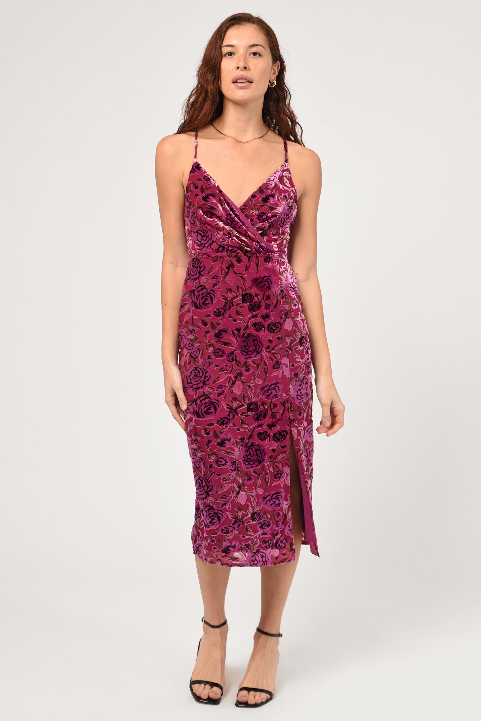 Prima Velvet Burnout Slip Dress