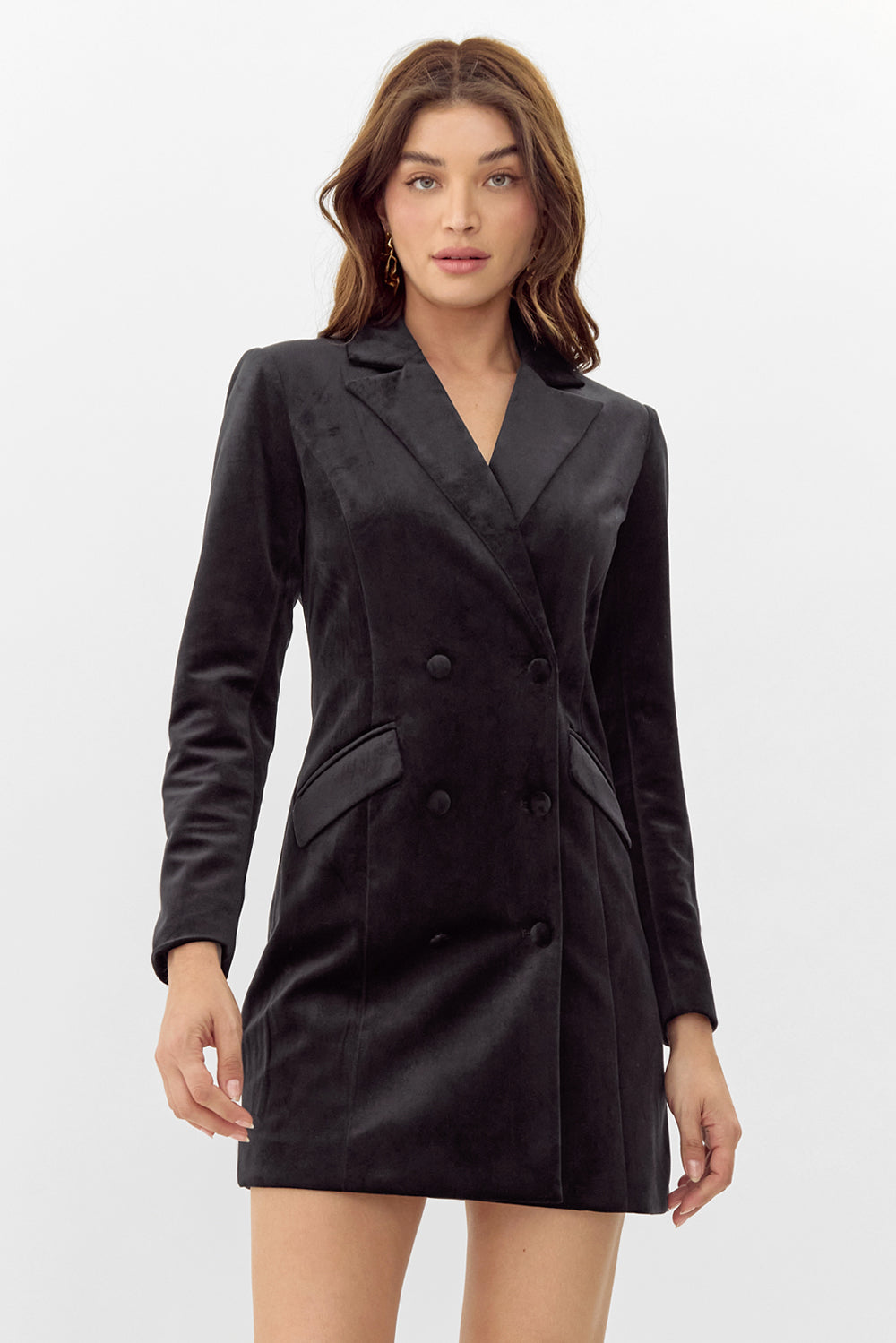 Ruthie Velour Blazer Dress