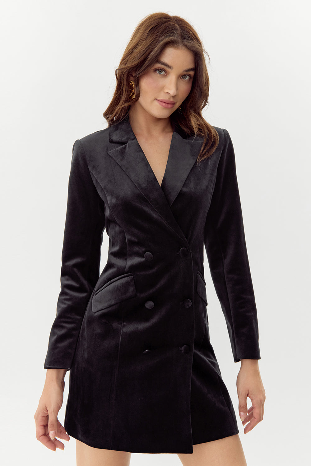 Ruthie Velour Blazer Dress