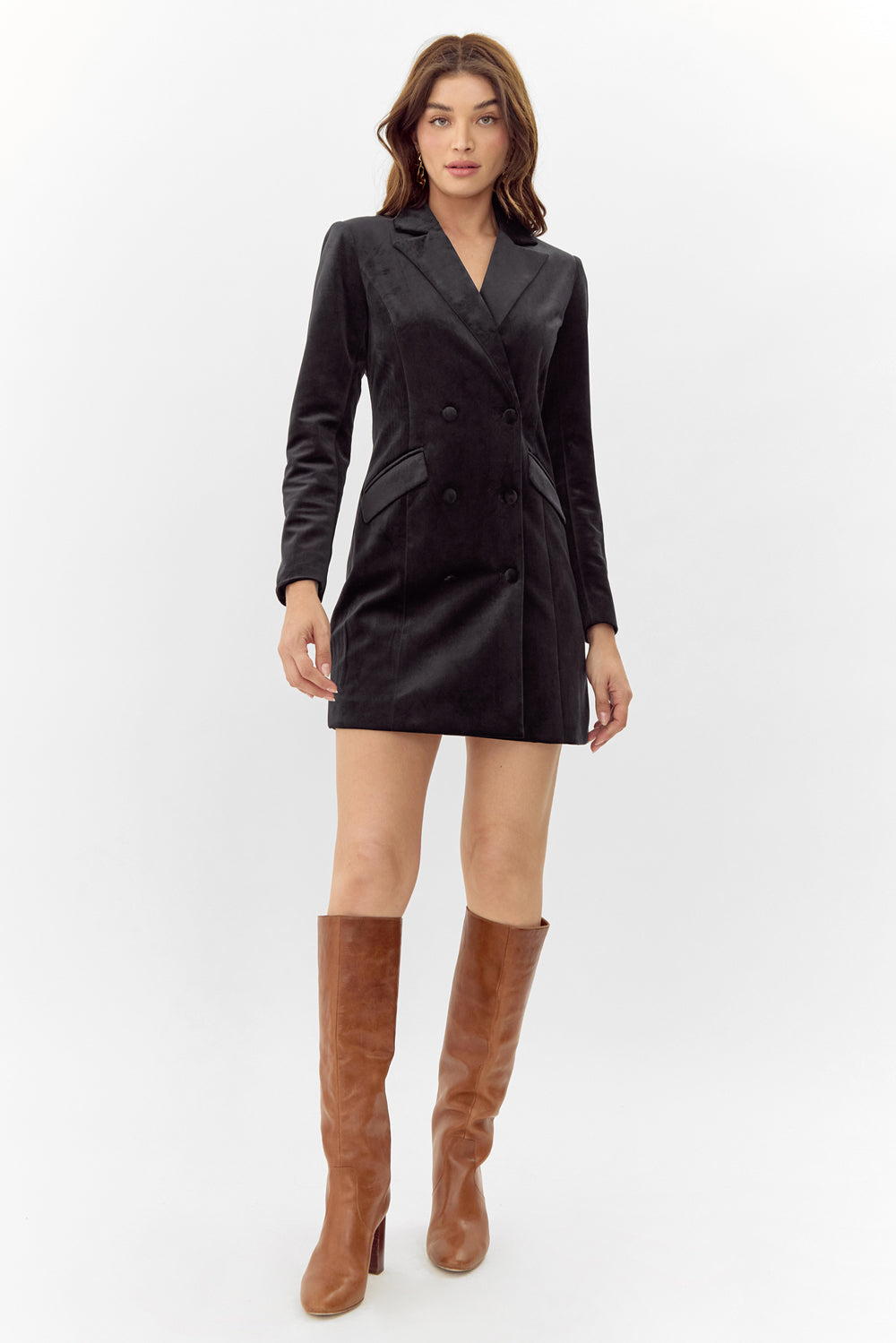 Ruthie Velour Blazer Dress