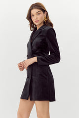 Ruthie Velour Blazer Dress