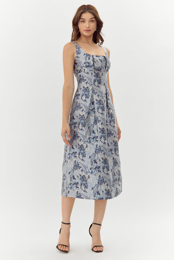 Stefani Jacquard Midi Dress