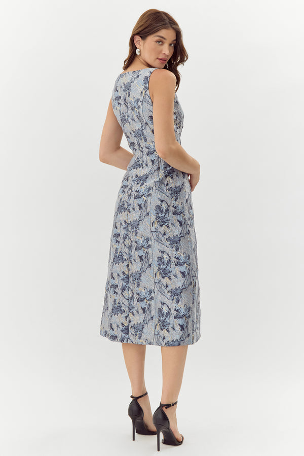 Stefani Jacquard Midi Dress