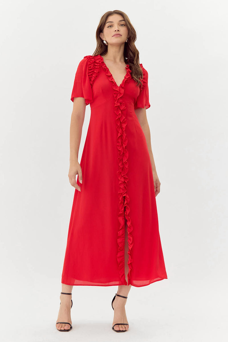 Georgina Ruffled Maxi Dress