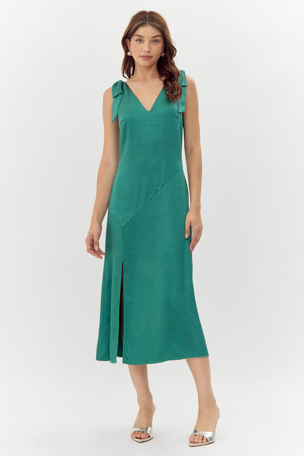 Indira Tie Shoulder Midi Dress