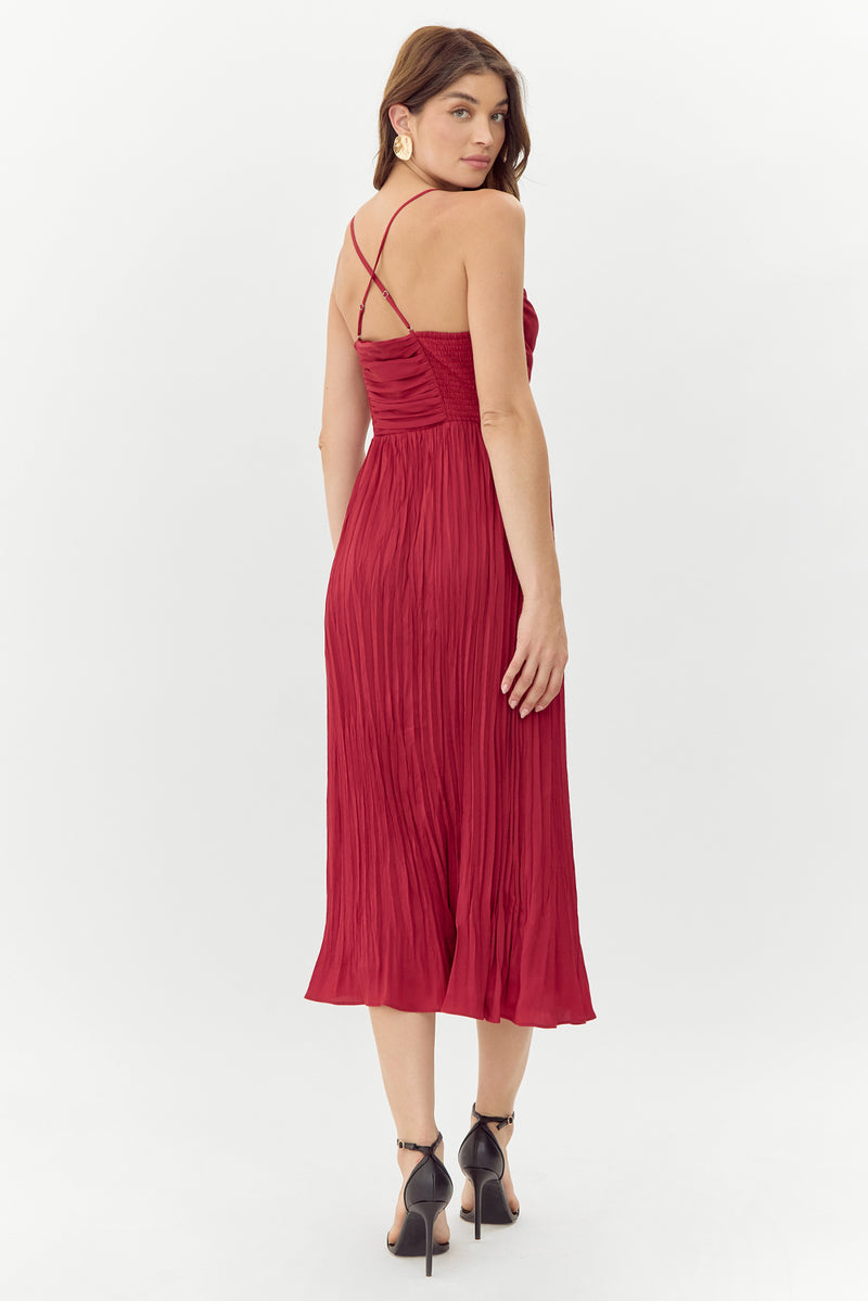 Jasmine Pleated Midi Dress