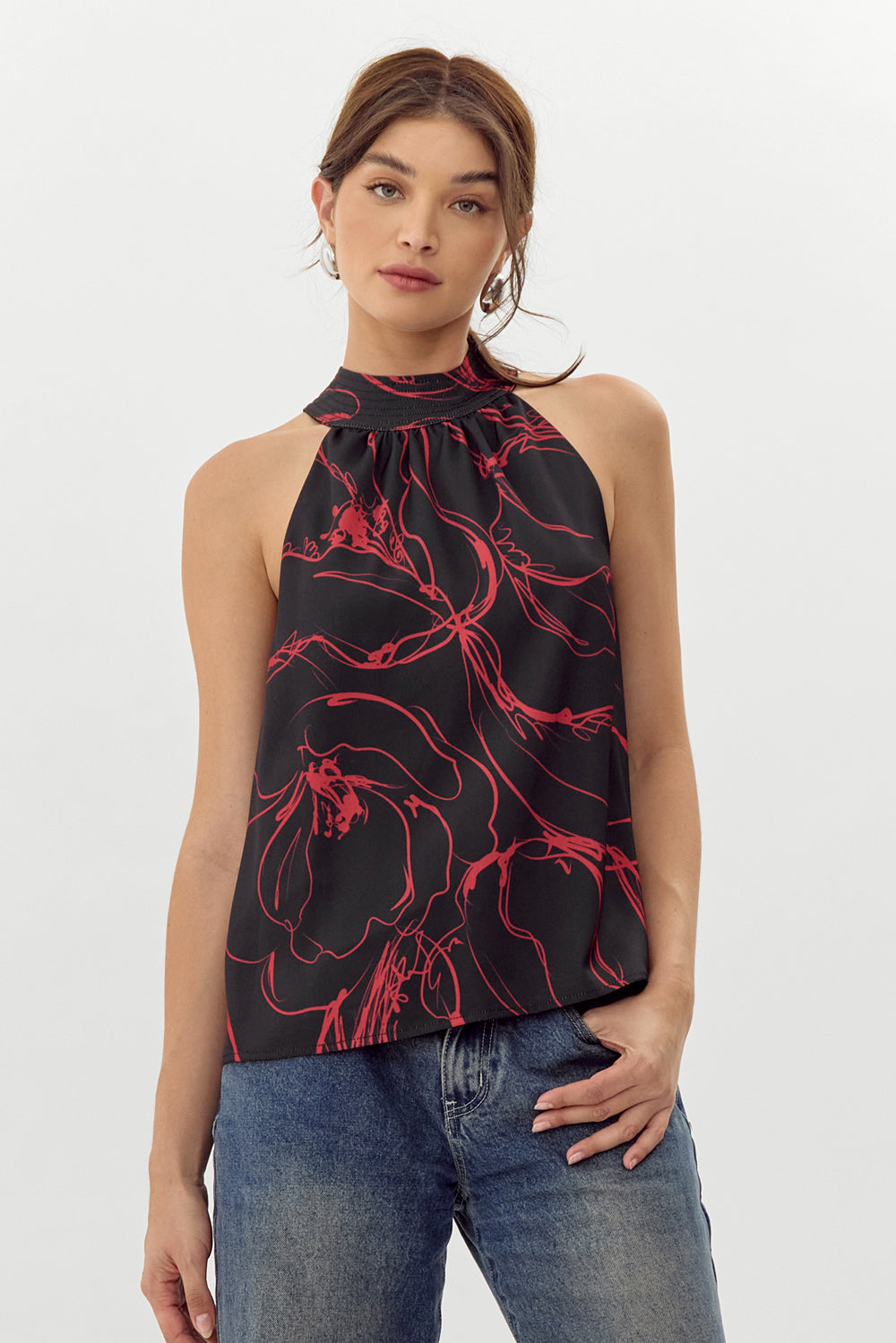 Missy Printed Halter Top