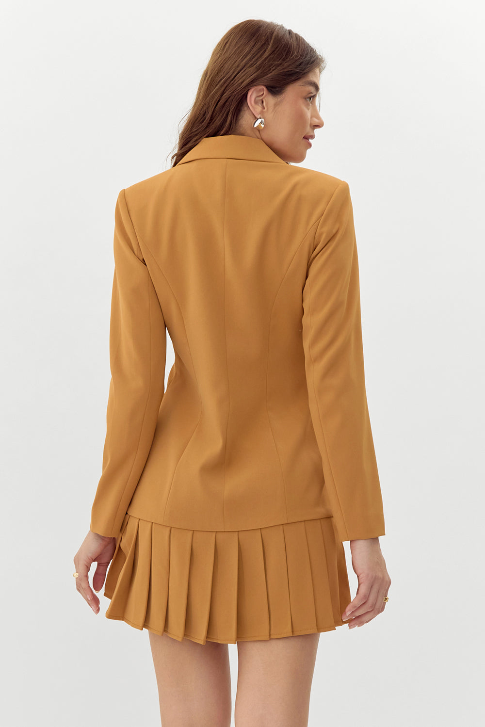 Nara Pleated Hem Blazer Dress