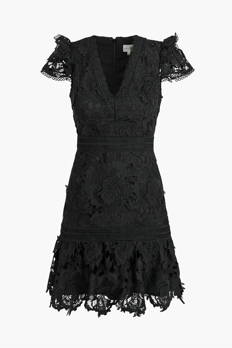 Sunny Drop Waist 3D Lace Mini Dress