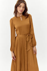 Imani Pleated Midi Dress