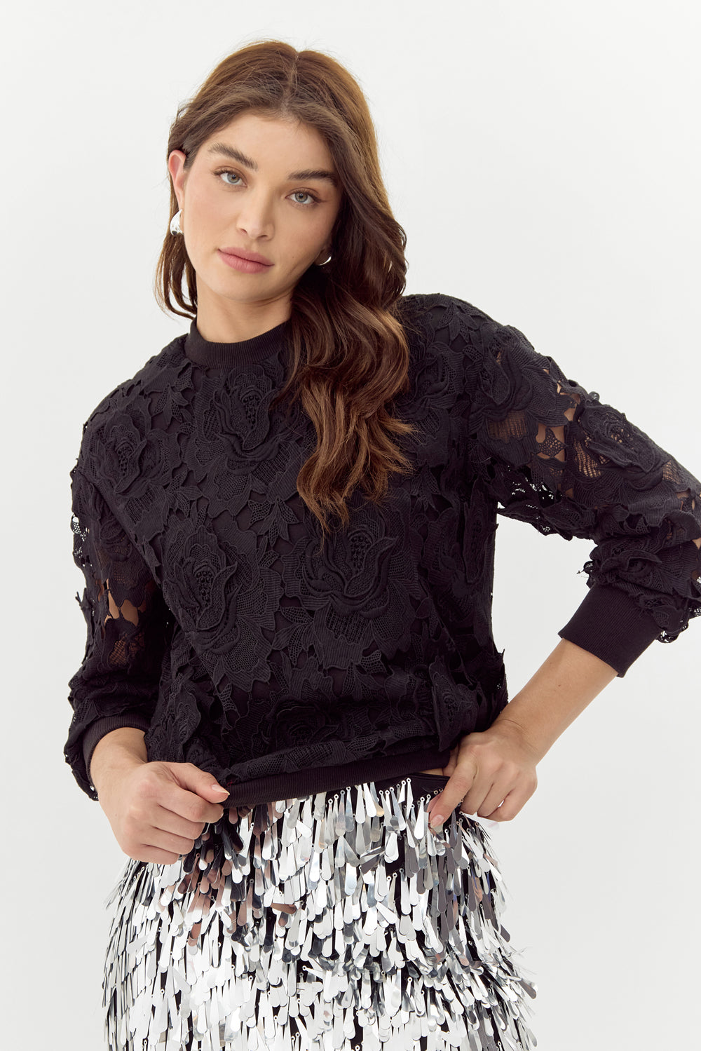 Eloise 3D Lace Pullover