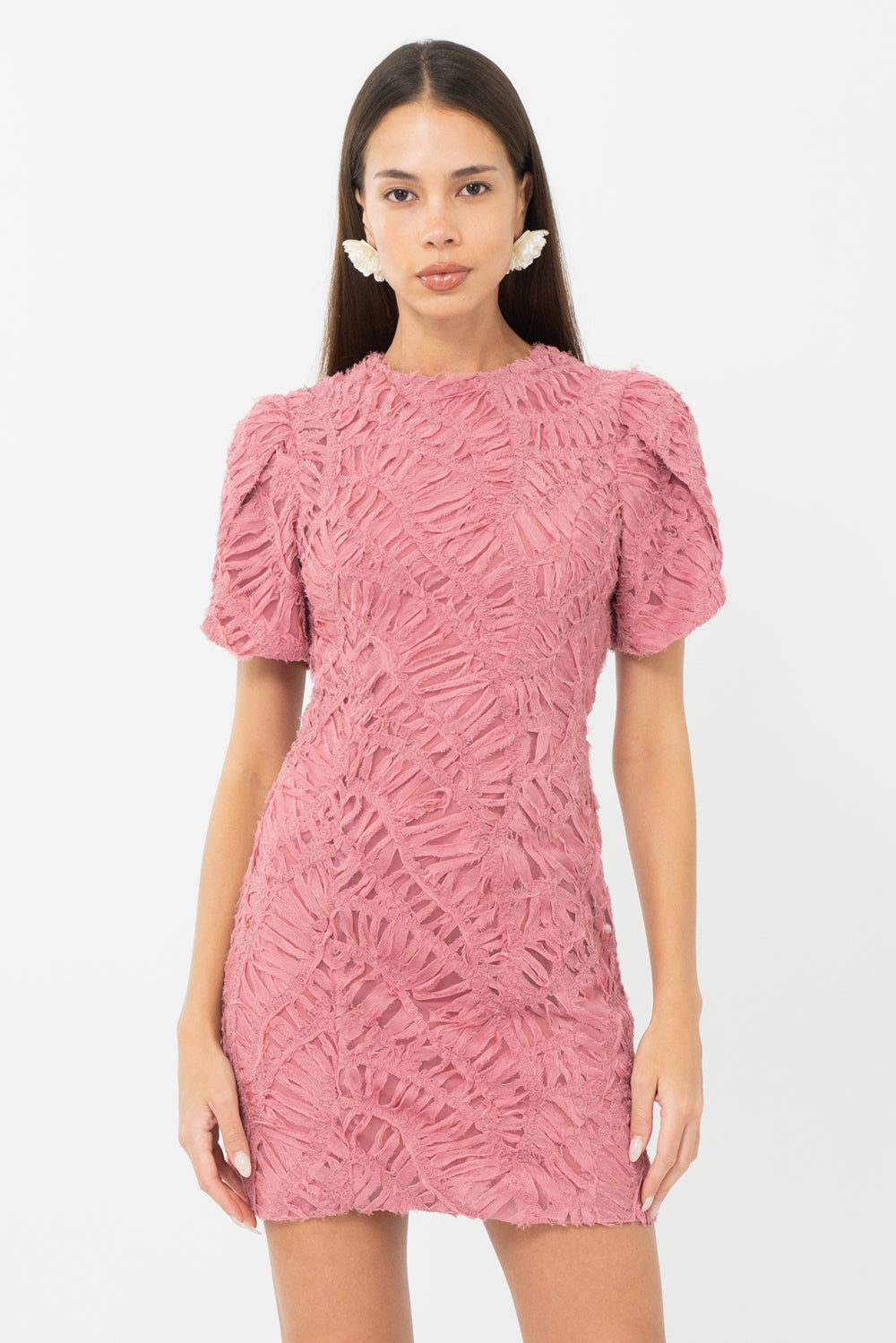 Janice 3D Lace Mini Dress