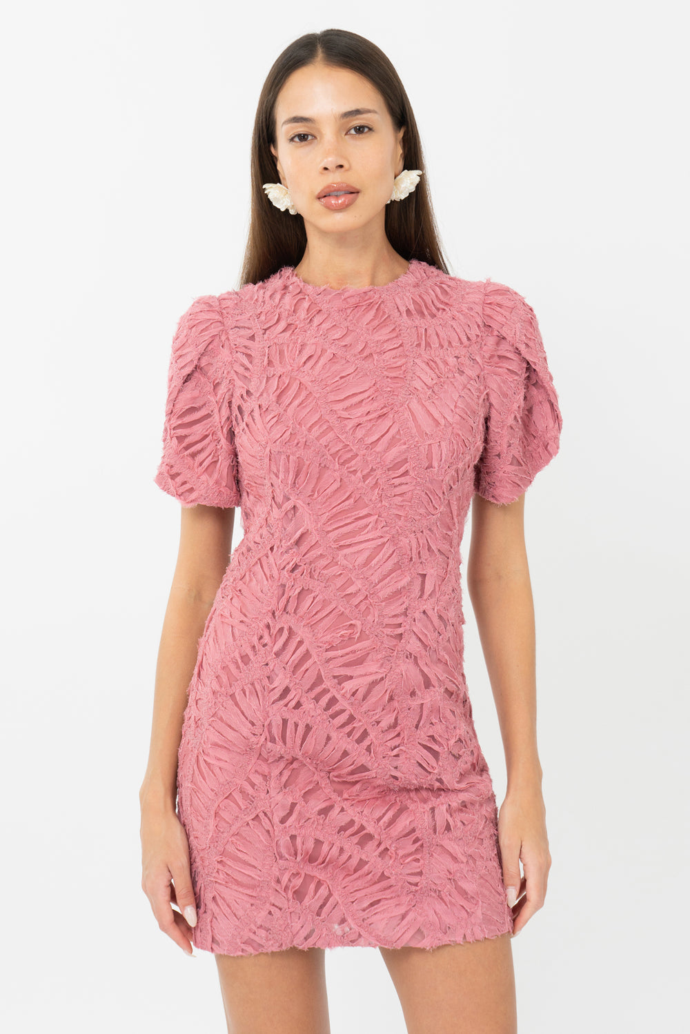 Janice 3D Lace Mini Dress