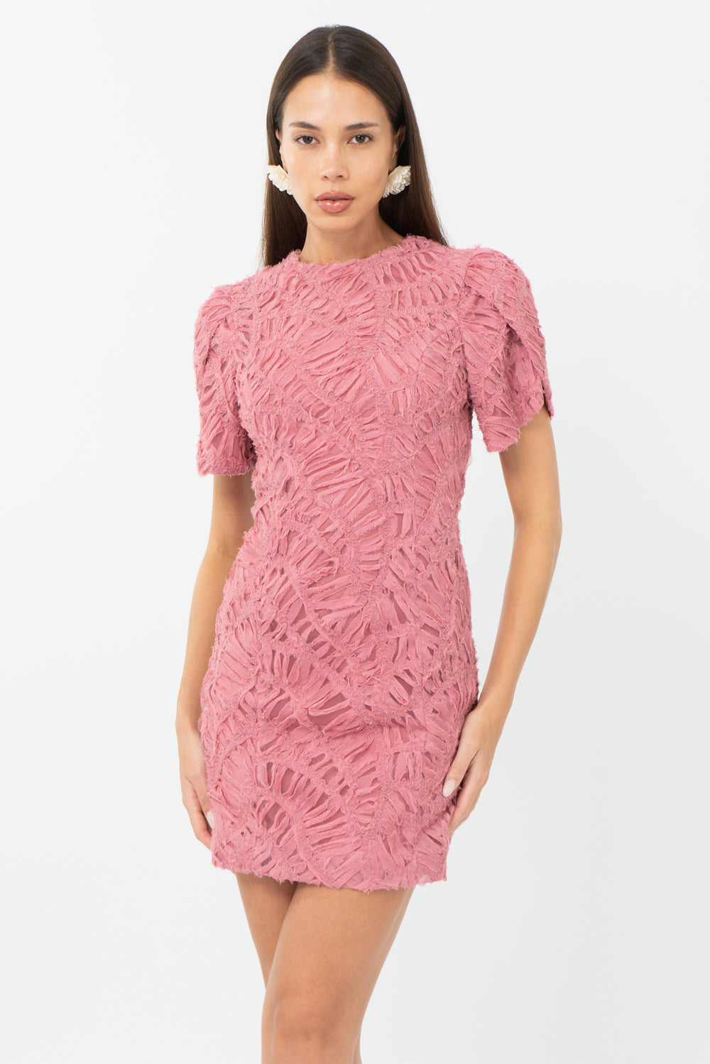 Janice 3D Lace Mini Dress