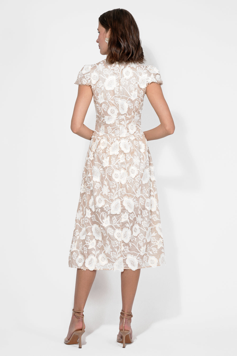 Nori 3D Embroidered Midi Dress