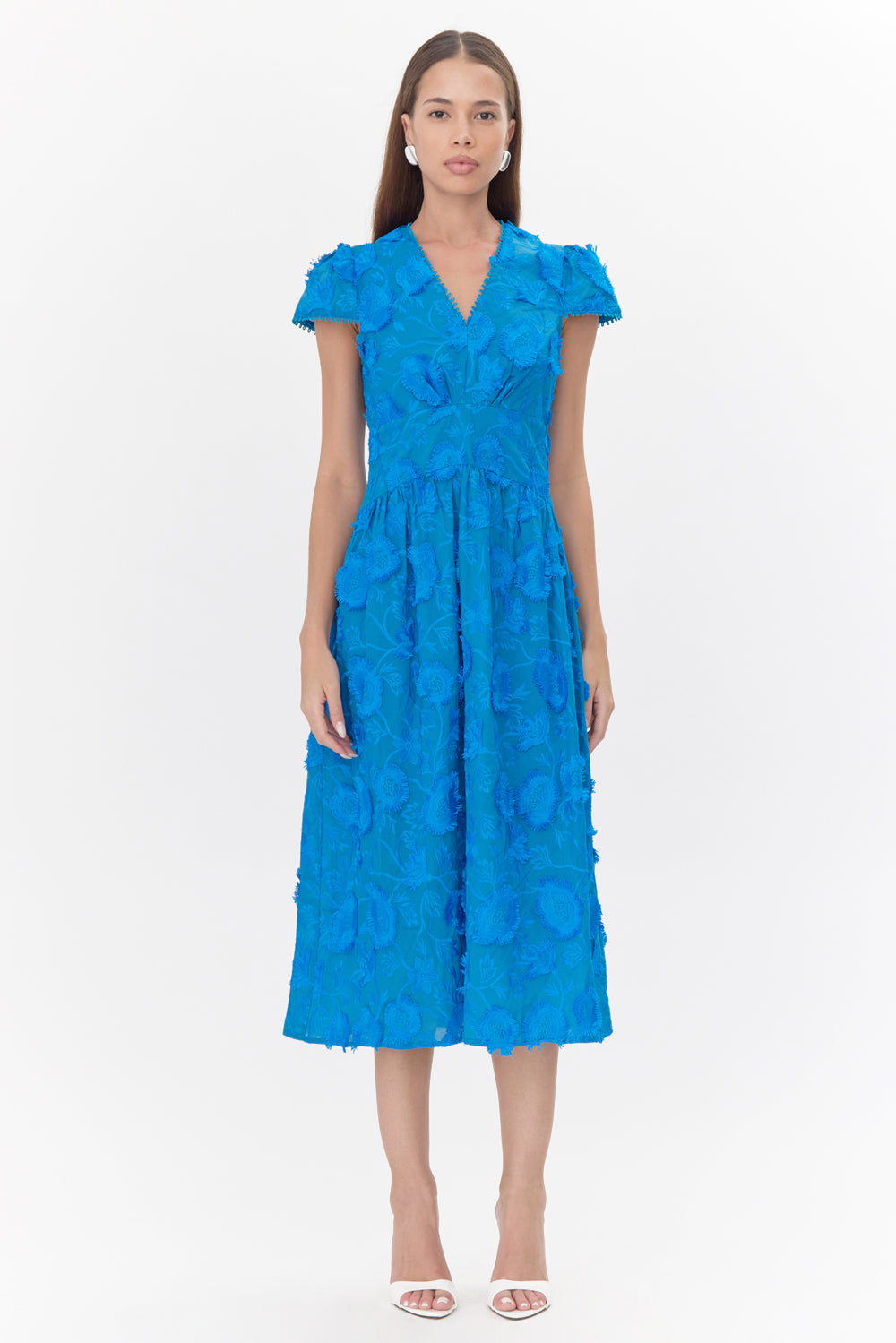 Nori 3D Embroidered Midi Dress