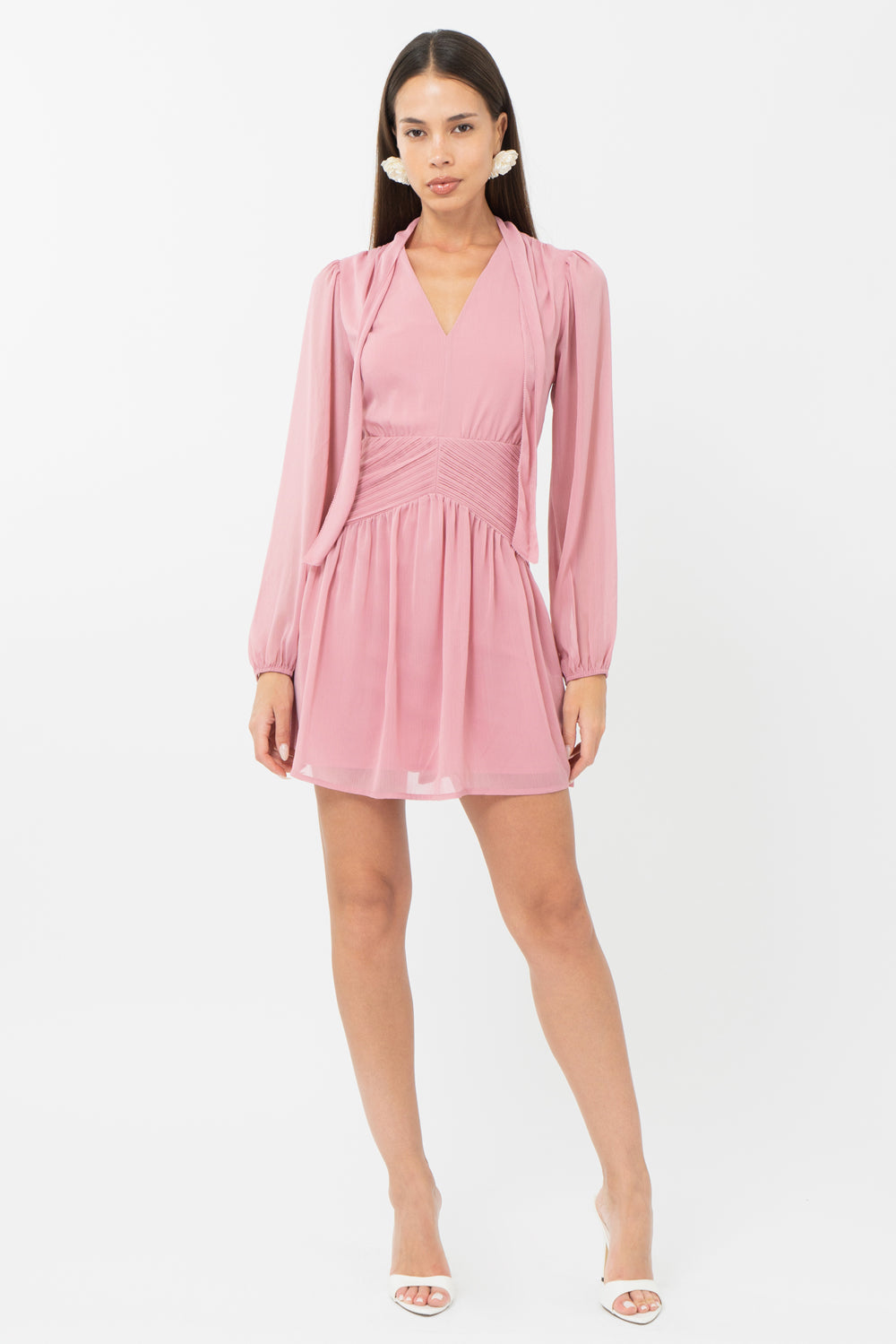 Betsy Neck Tie Mini Dress