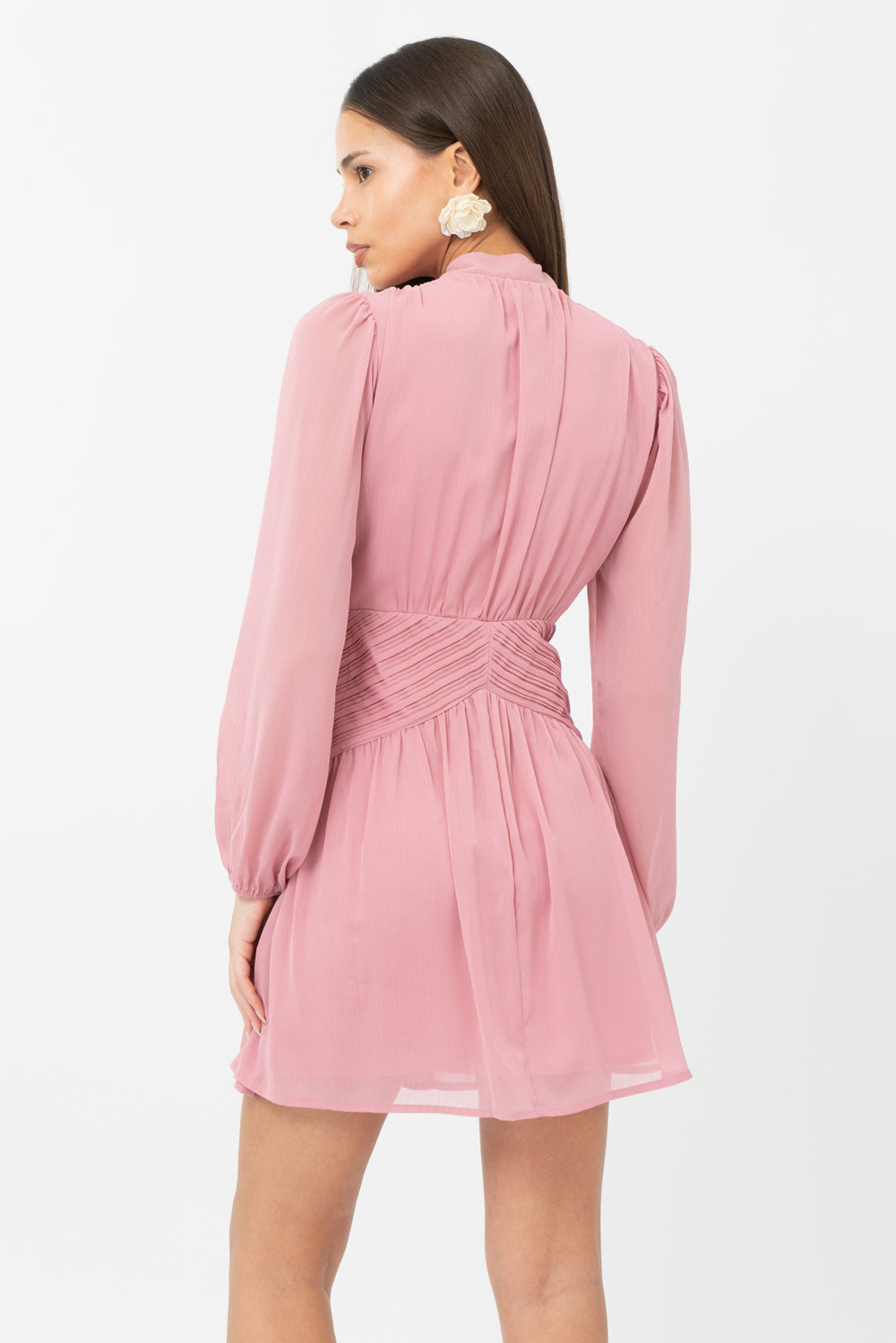 Betsy Neck Tie Mini Dress