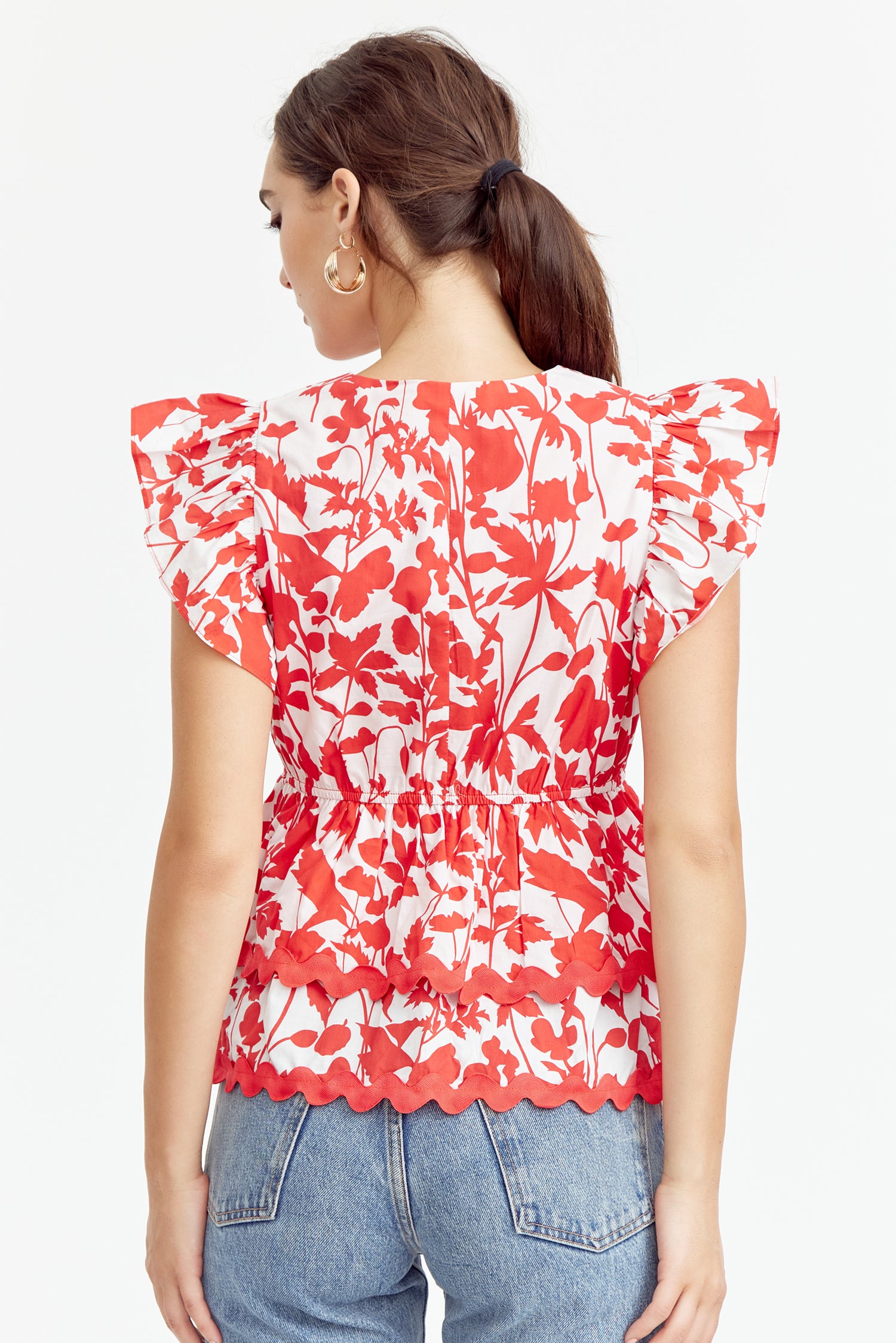 Sena Ruffled Peplum Top