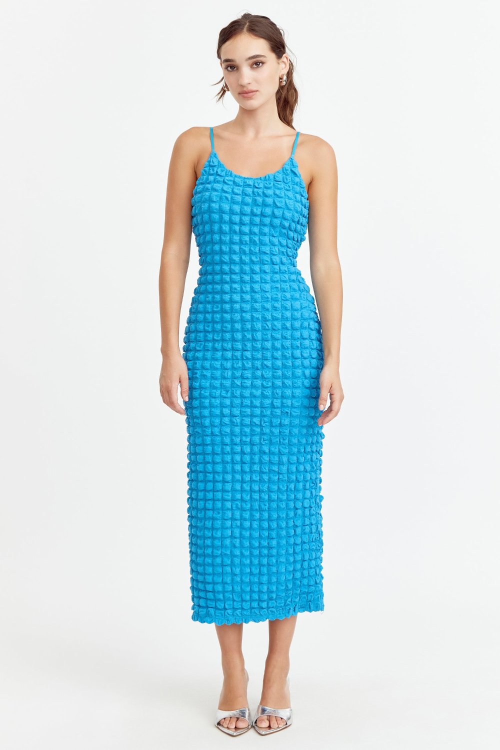 Kristen Popcorn Knit Midi Dress