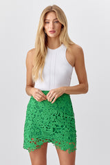 Janine Crochet Lace Mini Skirt