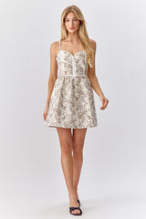 Sandi Jacquard Mini Dress