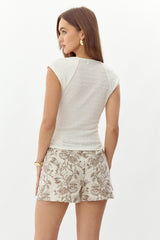 Sheena Jacquard High Waist Shorts