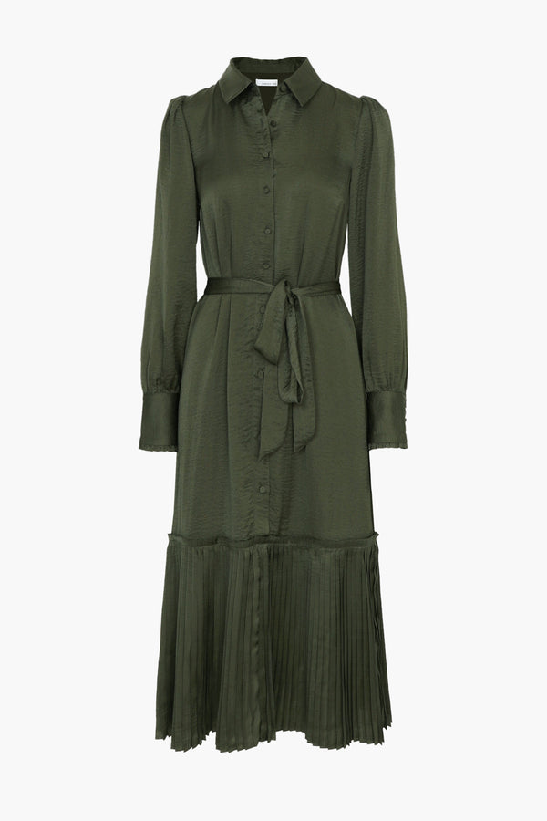 Jade Pleated Long Coat Dress