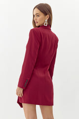 Felicia Pleated Front Blazer Dress