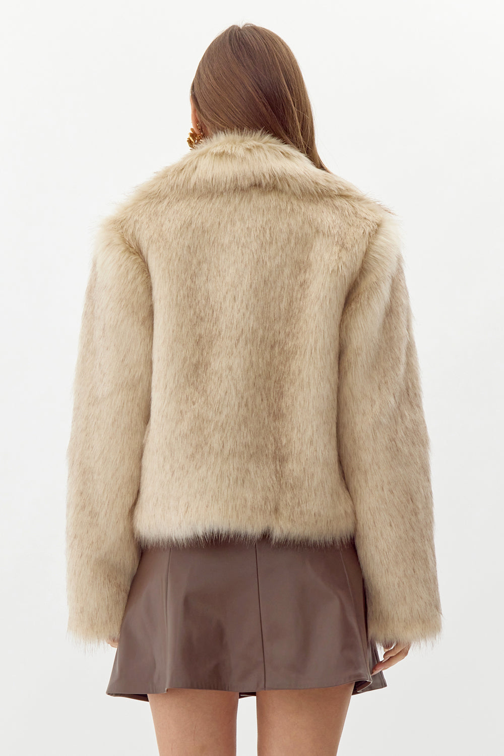 Aubrey Zip Up Faux Fur Coat