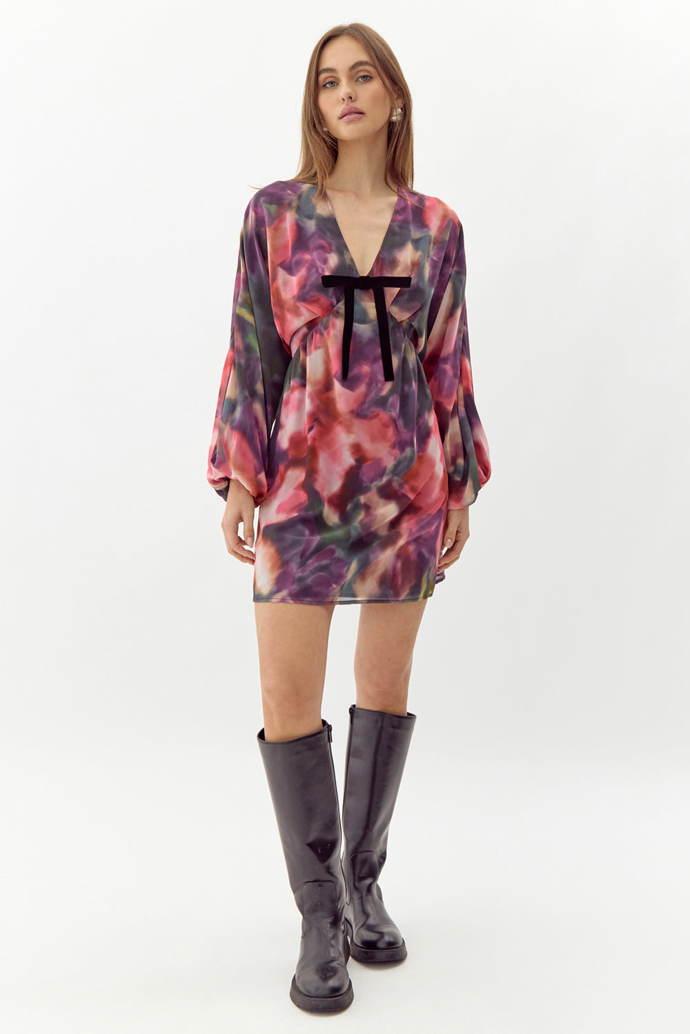 Trina Balloon Sleeve Mini Dress