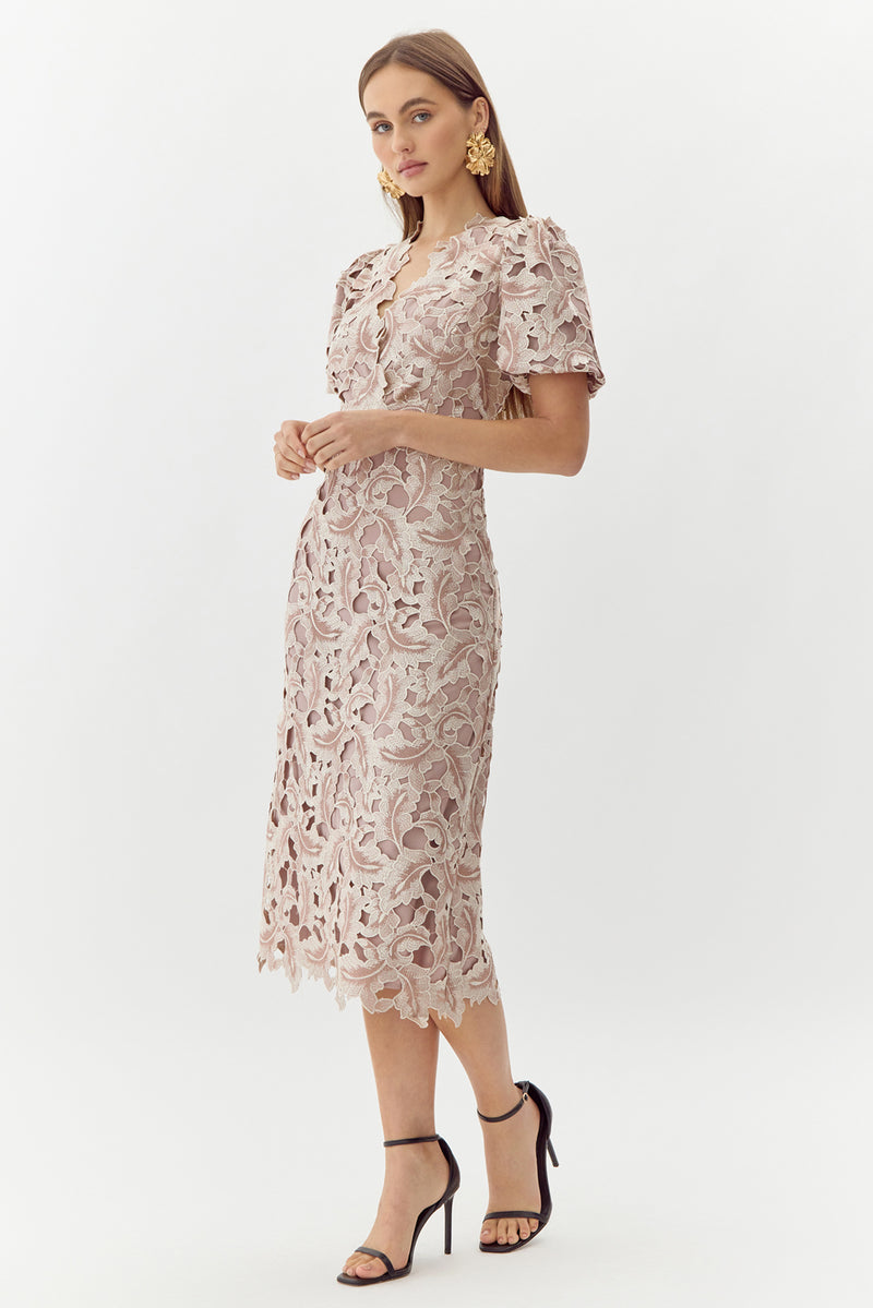 Chantelle Scalloped Lace Midi Dress