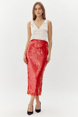 Rianna Paillette Pencil Skirt