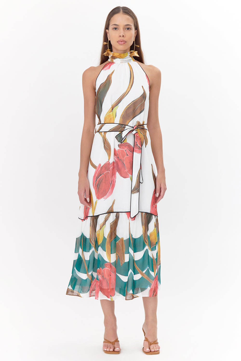 Maisy Printed Tiered Maxi Dress