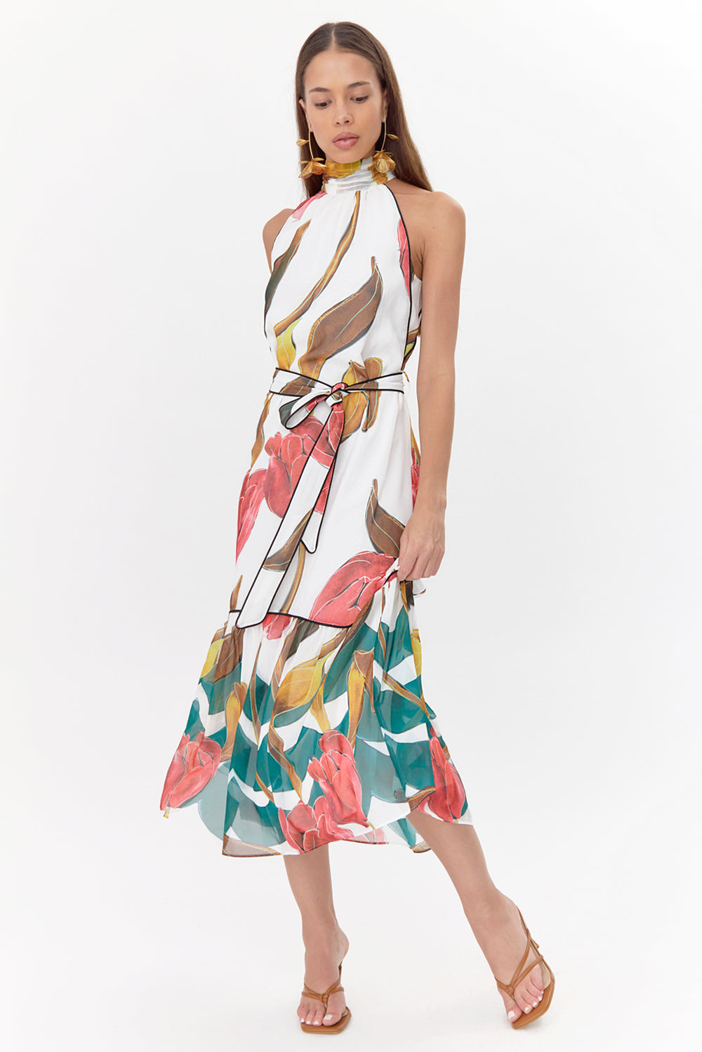 Maisy Printed Tiered Maxi Dress