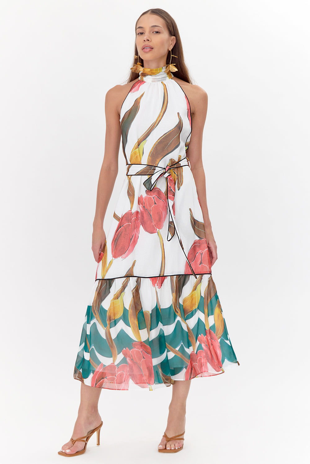 Maisy Printed Tiered Maxi Dress